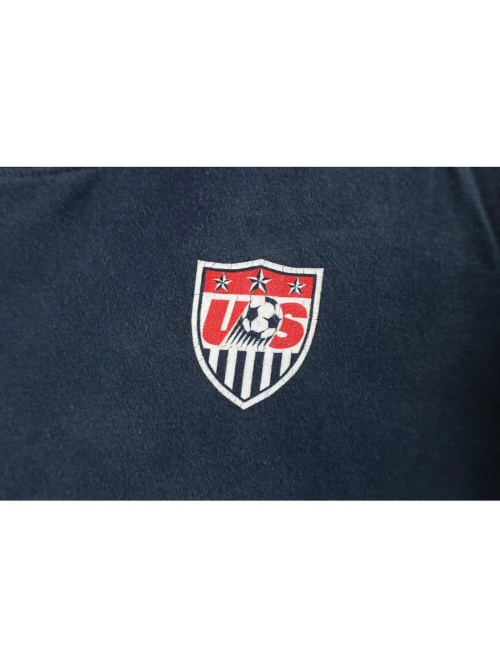 Vintage Y2K Nike Boys XL Distressed USMNT USA Soccer Short Sleeve T-Shirt Blue